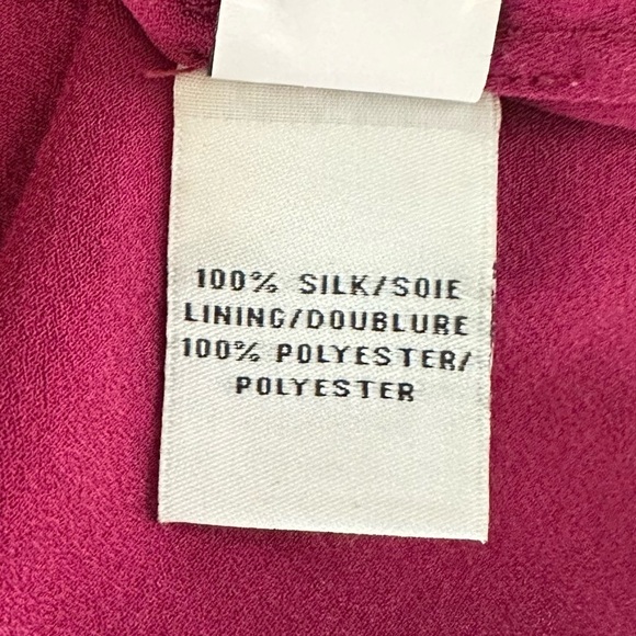 Diane von Furstenberg Damian Silk Sheath Neck Long Sleeve Detail Dress Pink Sz 0 - Picture 10 of 11